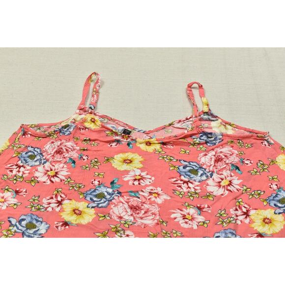 Torrid Pink Floral Print V-Neck Cami Top Plus Size 1 Sleevless Floral - Picture 5 of 8
